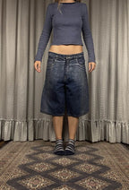 BROUILLARD LONDONIEN Short en jean ample