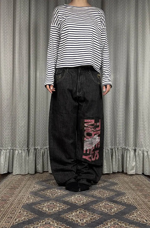 TIME IS MONEY Baggy jeans